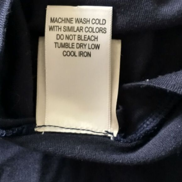 Natori Kimono L Navy Blue Cardigan Dolman Batwing Sleeve Satin Trim Sheer Flowy - Picture 12 of 16